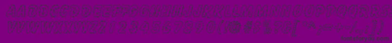 InkspotSf-Schriftart – Schwarze Schriften auf violettem Hintergrund