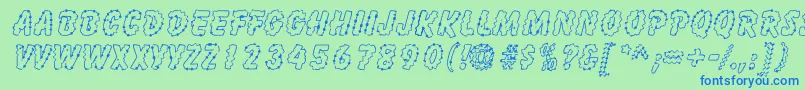 InkspotSf Font – Blue Fonts on Green Background