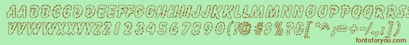 InkspotSf Font – Brown Fonts on Green Background