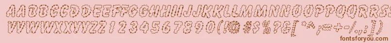 InkspotSf Font – Brown Fonts on Pink Background