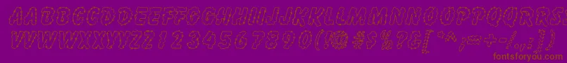 InkspotSf Font – Brown Fonts on Purple Background