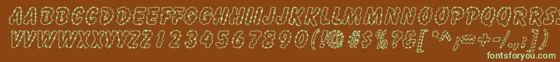 InkspotSf Font – Green Fonts on Brown Background