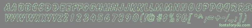 InkspotSf Font – Green Fonts on Gray Background