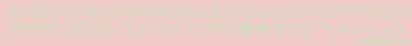 Шрифт InkspotSf – зелёные шрифты на розовом фоне