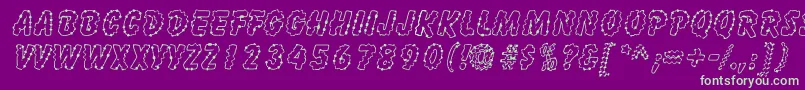 InkspotSf Font – Green Fonts on Purple Background