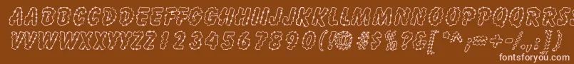 InkspotSf Font – Pink Fonts on Brown Background