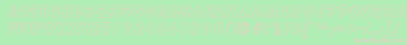 InkspotSf Font – Pink Fonts on Green Background