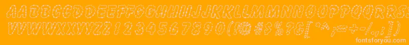 InkspotSf Font – Pink Fonts on Orange Background