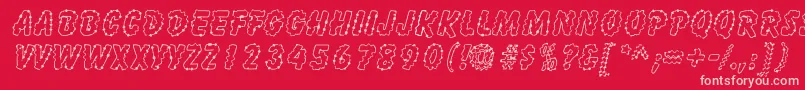 InkspotSf Font – Pink Fonts on Red Background