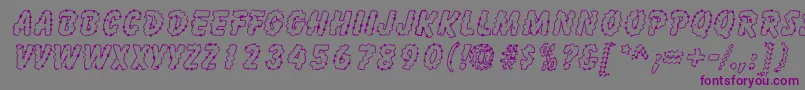 InkspotSf Font – Purple Fonts on Gray Background