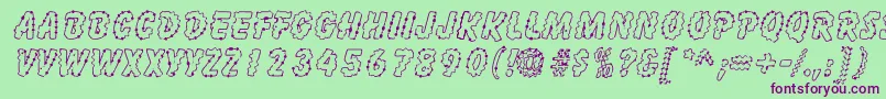 InkspotSf Font – Purple Fonts on Green Background