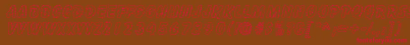 InkspotSf Font – Red Fonts on Brown Background