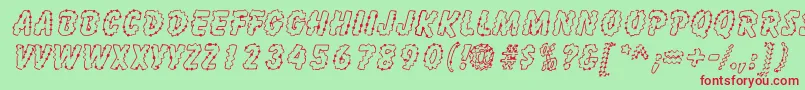 InkspotSf Font – Red Fonts on Green Background