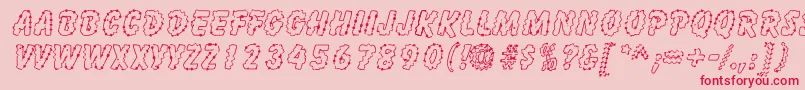 InkspotSf Font – Red Fonts on Pink Background