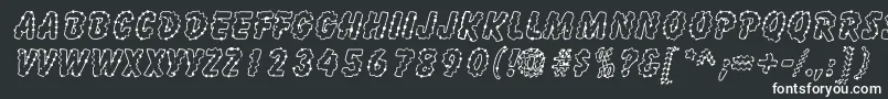 フォントInkspotSf – 黒い背景に白い文字
