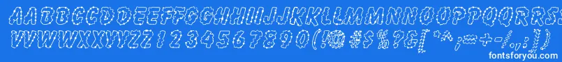 InkspotSf Font – White Fonts on Blue Background