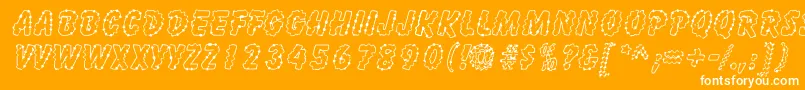 InkspotSf Font – White Fonts on Orange Background