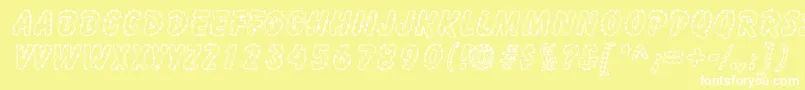 InkspotSf Font – White Fonts on Yellow Background