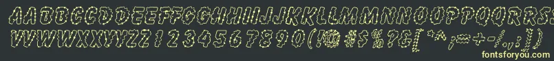 Шрифт InkspotSf – жёлтые шрифты на чёрном фоне
