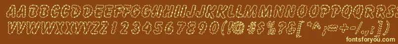 InkspotSf Font – Yellow Fonts on Brown Background