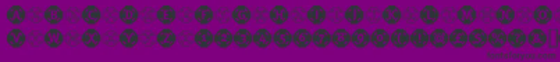 Fonte QuickHurryUpAndDieBlack – fontes pretas em um fundo violeta