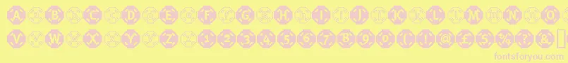 QuickHurryUpAndDieBlack Font – Pink Fonts on Yellow Background