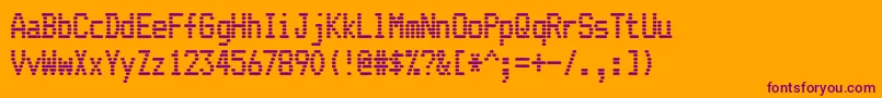 DotriceBoldCondensed Font – Purple Fonts on Orange Background