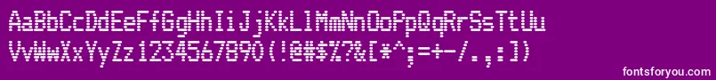 フォントDotriceBoldCondensed – 紫の背景に白い文字