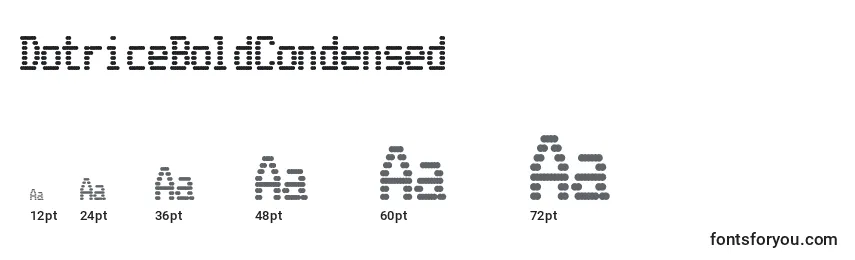 DotriceBoldCondensed Font Sizes