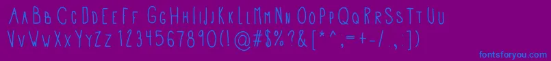 Apd Font – Blue Fonts on Purple Background