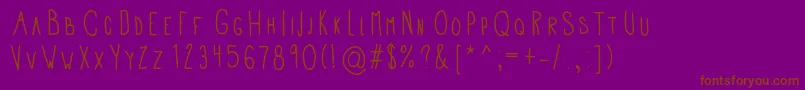 Czcionka Apd – brązowe czcionki na fioletowym tle