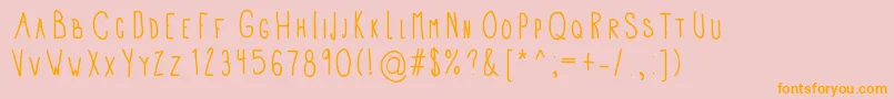 Apd Font – Orange Fonts on Pink Background