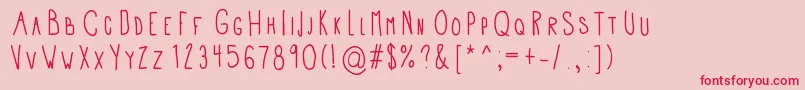 Apd Font – Red Fonts on Pink Background
