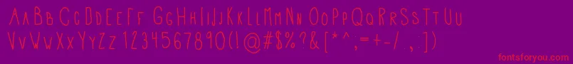 Apd Font – Red Fonts on Purple Background