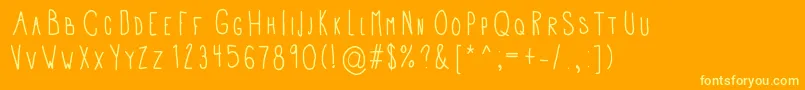 Apd Font – Yellow Fonts on Orange Background