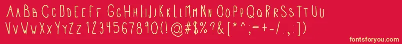 Apd Font – Yellow Fonts on Red Background