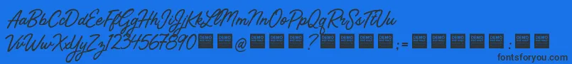 StreetMagicDemo Font – Black Fonts on Blue Background