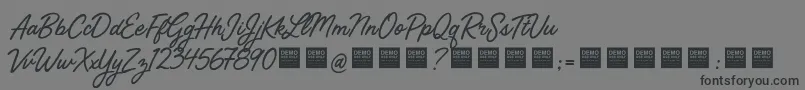 Czcionka StreetMagicDemo – czarne czcionki na szarym tle