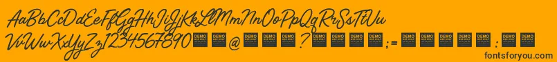 StreetMagicDemo Font – Black Fonts on Orange Background