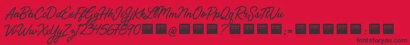 Шрифт StreetMagicDemo – чёрные шрифты на красном фоне