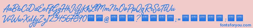 StreetMagicDemo Font – Blue Fonts on Pink Background