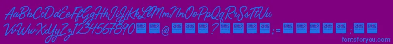 StreetMagicDemo Font – Blue Fonts on Purple Background