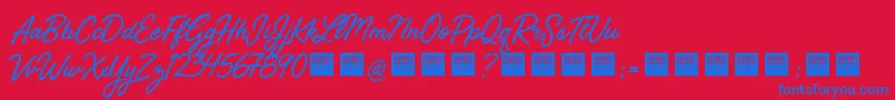 StreetMagicDemo Font – Blue Fonts on Red Background