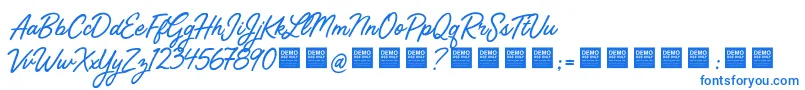 Czcionka StreetMagicDemo – niebieskie czcionki