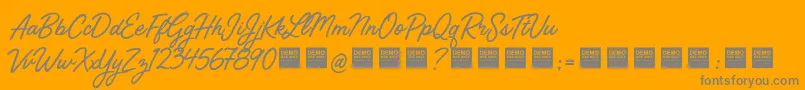 StreetMagicDemo Font – Gray Fonts on Orange Background