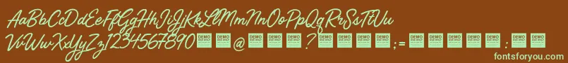 StreetMagicDemo Font – Green Fonts on Brown Background