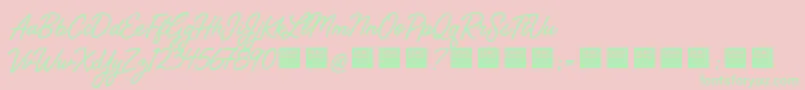 fuente StreetMagicDemo – Fuentes Verdes Sobre Fondo Rosa