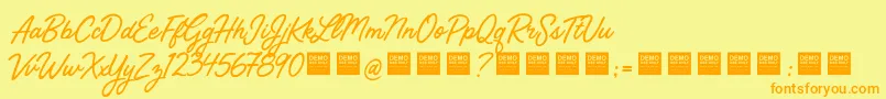 StreetMagicDemo Font – Orange Fonts on Yellow Background