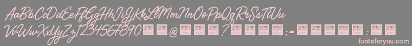 Police StreetMagicDemo – polices roses sur fond gris