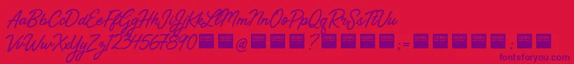 StreetMagicDemo Font – Purple Fonts on Red Background